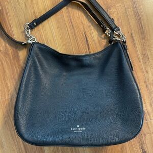Kate Spade Black Leather Hobo Bag